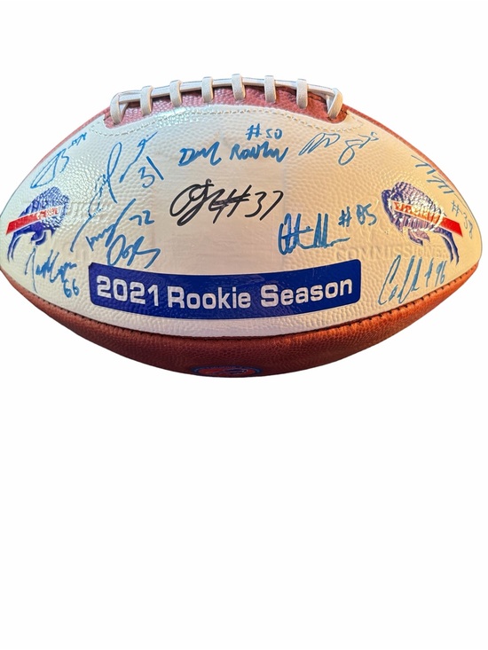 Wilson Other - 2021 Buffalo Bills Rookie Class Signed Football - Rousseau, Hamlin, Basham
